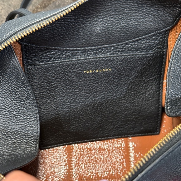 Tory Burch Perry Small Satchel Crossbody Shoulder Leather Bag‎ Black - Picture 7 of 11